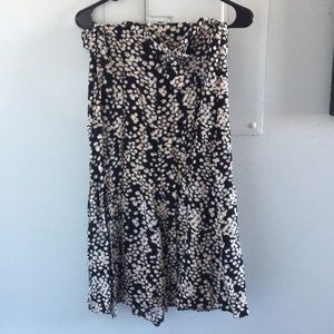 Zara flows midi maxi skirt flower print M